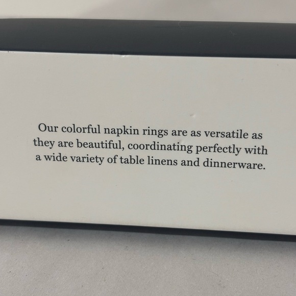 NIB Williams Sonoma Sicily Napkin Rings Set of 6 Blue Pattern Porcelain - Picture 5 of 5